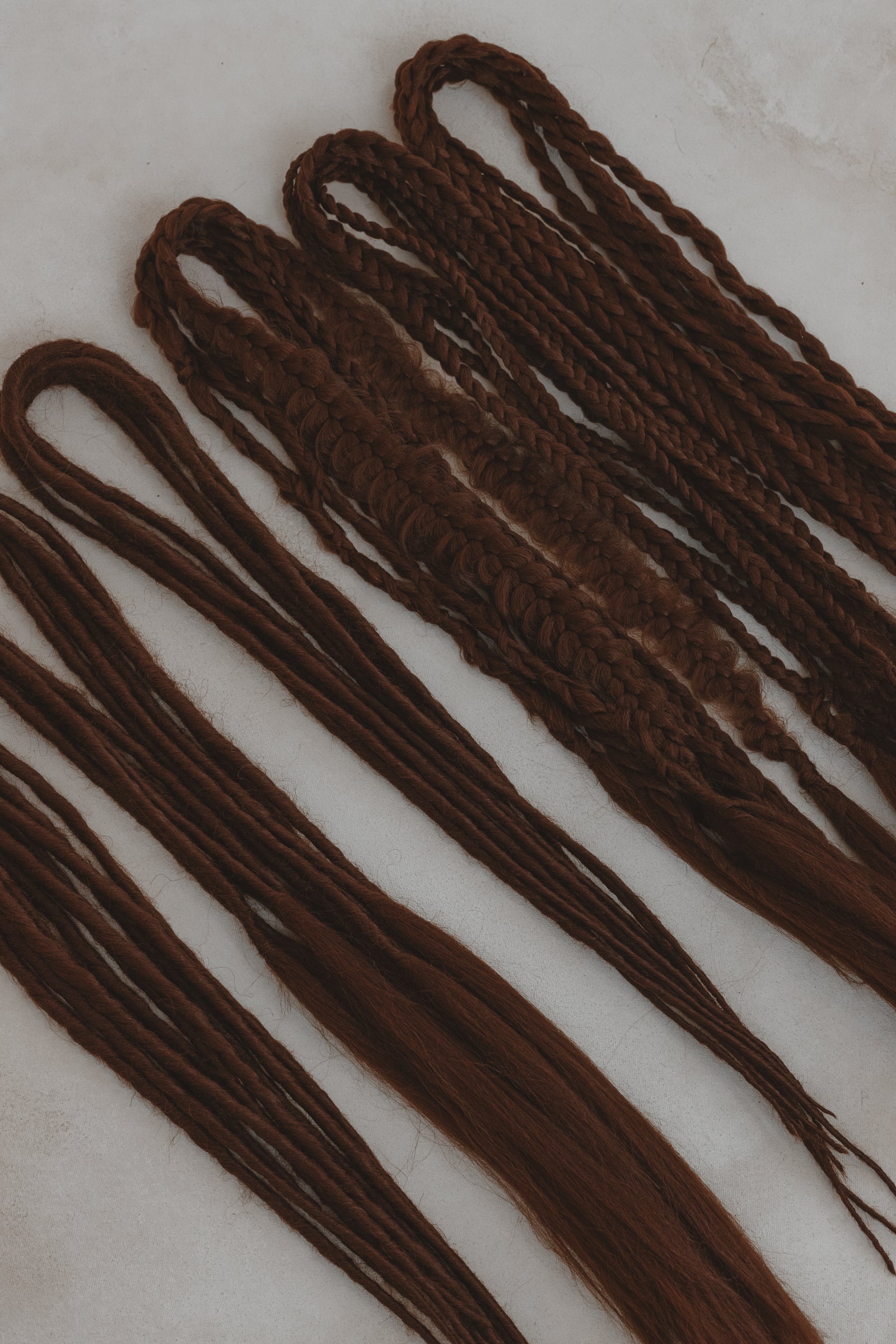 CHOCOLATE BROWN SYNTHETIC DREADLOCK EXTENSIONS DREADFULL HIPPIE