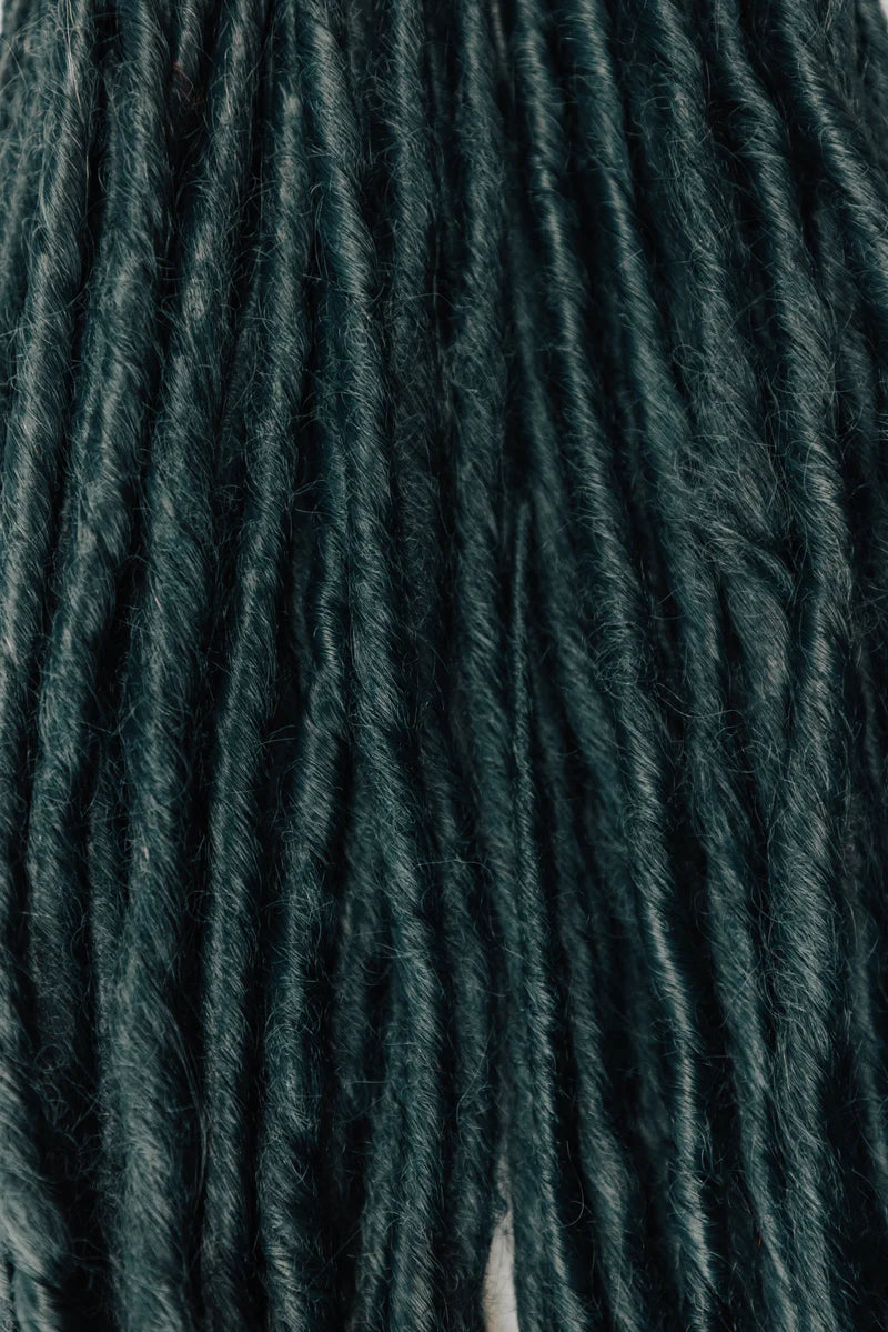 Close-up of vivid synthetic dreadlock strands